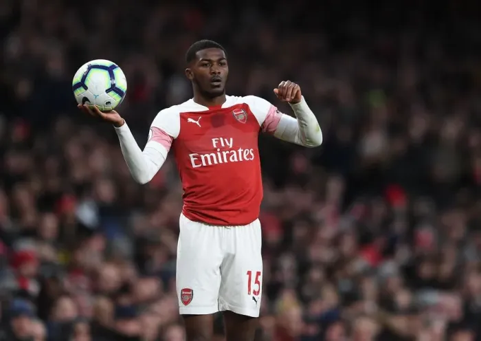 Framed Print : Ainsley Maitland-Niles: Arsenal Star in Action Against Manchester United, Premier League 2018-19