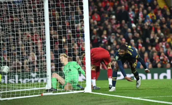 Framed Print : Ainsley Maitland-Niles Scores Brace: Arsenal Stuns Liverpool in Carabao Cup Framed Print : Ainsley Maitland-Niles Scores Brace: Arsenal Stuns Liverpool in Carabao Cup