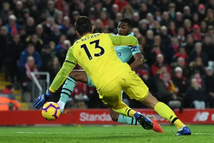 Framed Print : Ainsley Maitland-Niles Upset Goal: Arsenal Triumphs Over Liverpool (December 2018)