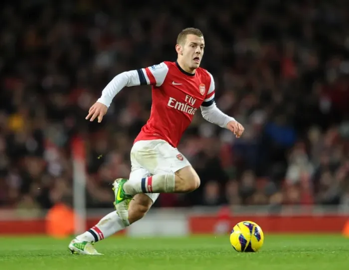 Framed Print : AJack Wilshere (Arsenal). Arsenal 7: 3 Newcastle United. Barclays Premier League. Emirates Stadium
