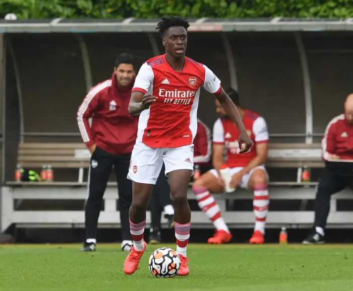 Framed Print : Albert Sambi Lokonga Shines: Arsenal's Standout Performance Against Millwall in Pre-Season