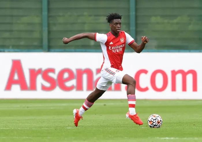 Framed Print : Albert Sambi Lokonga Shines: Arsenal's Star Performance Against Watford in Pre-Season Match