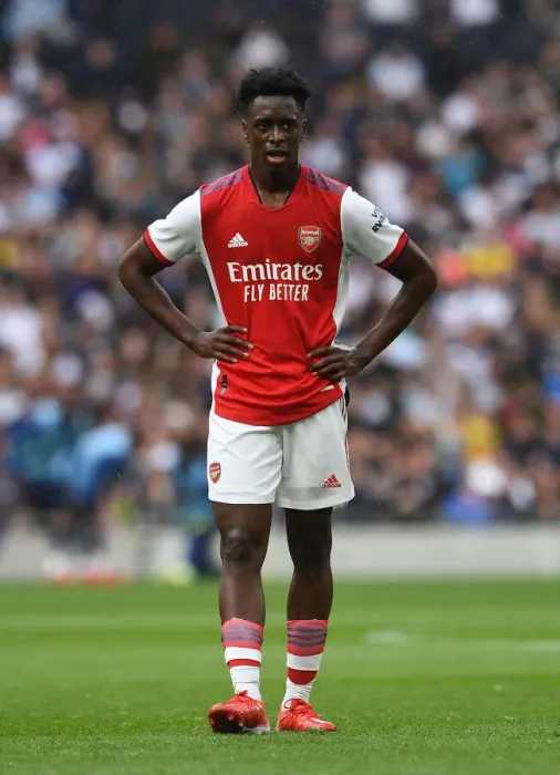 Framed Print : Albert Sambi Lokonga's Focus: Arsenal vs. Tottenham in the Premier League