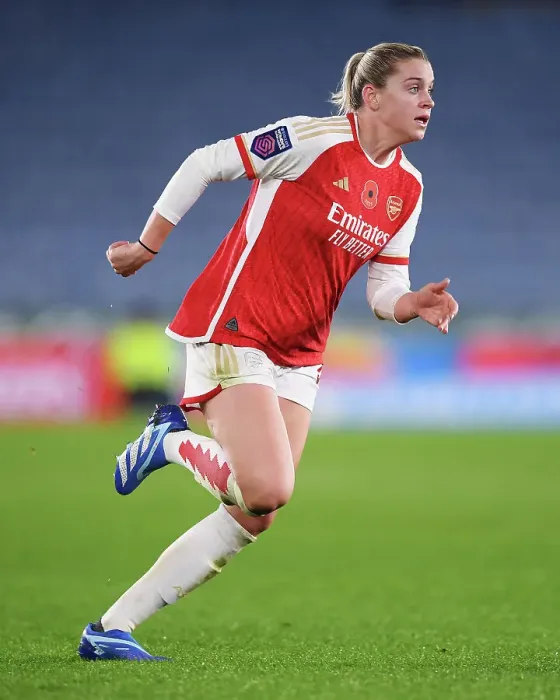 Framed Print : Alessia Russo: Arsenal FC vs. Leicester City (2023-24 Barclays Women's Super League)