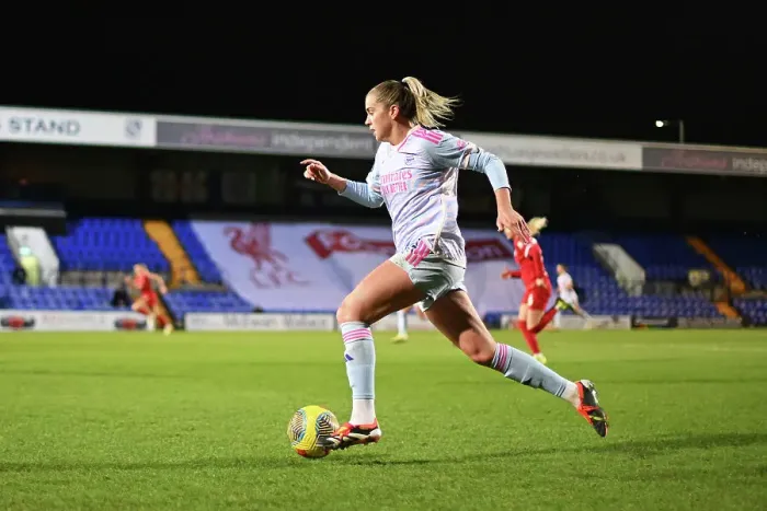 Framed Print : Alessia Russo Chases Glory: Liverpool FC vs. Arsenal FC, Barclays Women's Super League Framed Print : Alessia Russo Chases Glory: Liverpool FC vs. Arsenal FC, Barclays Women's Super League