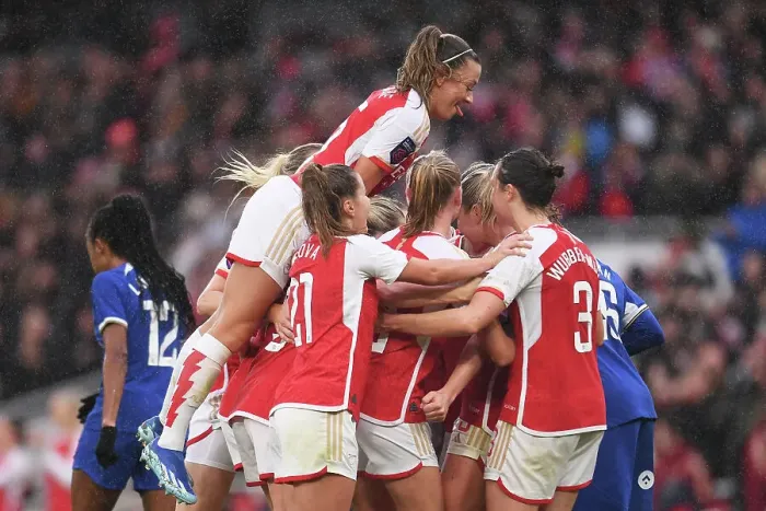 Framed Print : Alessia Russo Scores Fourth Goal: Arsenal Women Defeat Chelsea Women 4-3 at Emirates Stadium Framed Print : Alessia Russo Scores Fourth Goal: Arsenal Women Defeat Chelsea Women 4-3 at Emirates Stadium