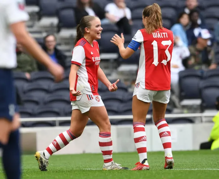 Framed Print : Alex Hennessy Scores First Goal: Arsenal Women Begin MIND Series with Win over Tottenham Hotspur