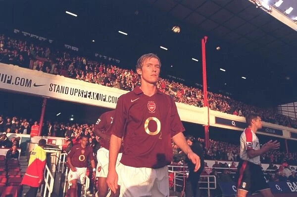 Alex Hleb (Arsenal) walks out onto the pitch before the match