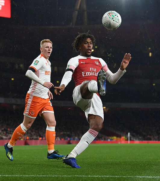 Alex Iwobi in Action: Arsenal vs Blackpool, Carabao Cup 2018-19