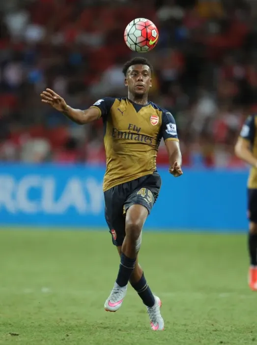 Framed Print : Alex Iwobi in Action: Arsenal vs. Singapore XI (July 15, 2015)
