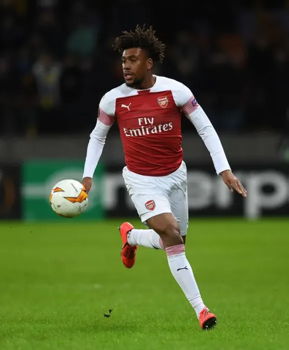 Framed Print : Alex Iwobi in Action: Arsenal's Europa League Battle at BATE Borisov (2019)