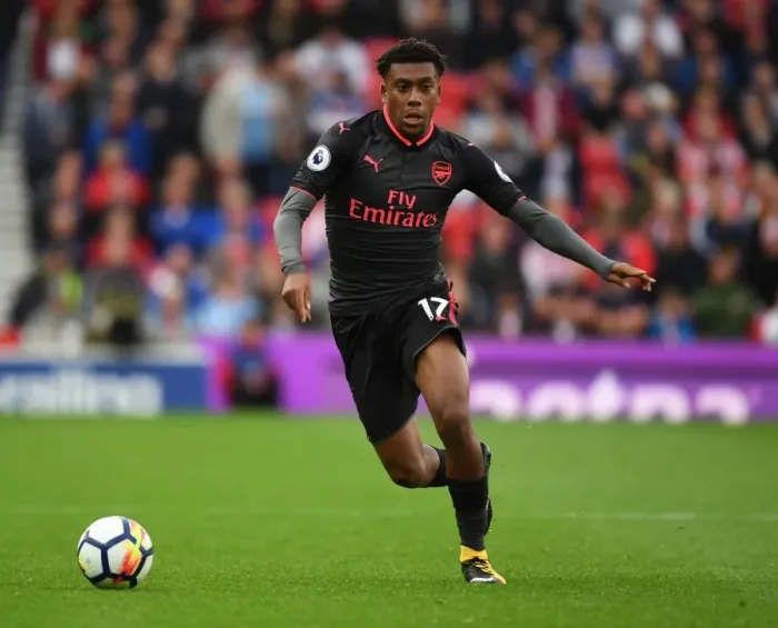 Framed Print : Alex Iwobi in Action: Arsenal's Midfield Maestro Shines Against Stoke City in Premier League 2017-18 Framed Print : Alex Iwobi in Action: Arsenal's Midfield Maestro Shines Against Stoke City in Premier League 2017-18