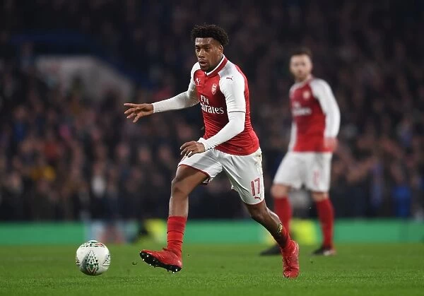 Alex Iwobi in Action: Chelsea vs Arsenal - Carabao Cup Semi-Final First Leg