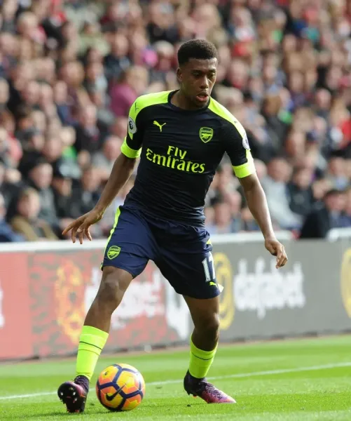Arsenal Alex Iwobi Nigeria Jersey Alex Iwobi In Action: Sunderland