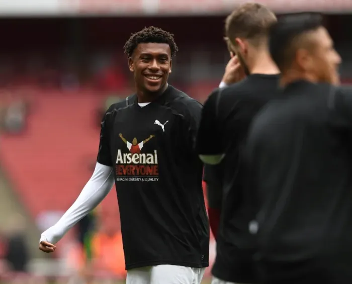 Framed Print : Alex Iwobi (Arsenal). Arsenal 2: 0 Brighton & Hove Albion. Premier League. Emirates Stadium