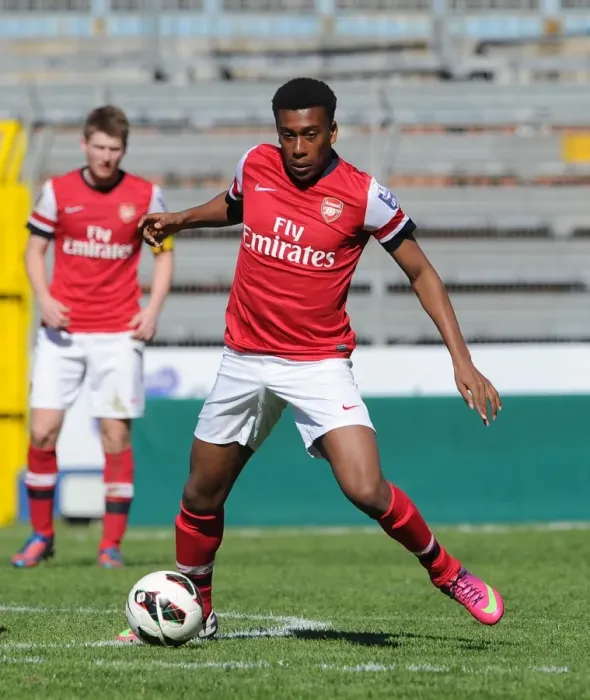 Framed Print : Alex Iwobi (Arsenal). Arsenal U19 1: 3 Sporting Lisbon U19. Nextgen Series 3rd Place Play-off