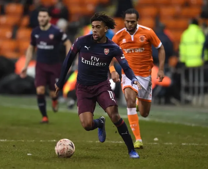Framed Print : Alex Iwobi in FA Cup Action: Arsenal vs. Blackpool Framed Print : Alex Iwobi in FA Cup Action: Arsenal vs. Blackpool