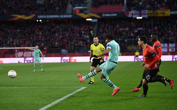 Alex Iwobi Scores the Lone Goal: Stade Rennais vs. Arsenal, UEFA Europa League Round of 16 First Leg (2018-19)