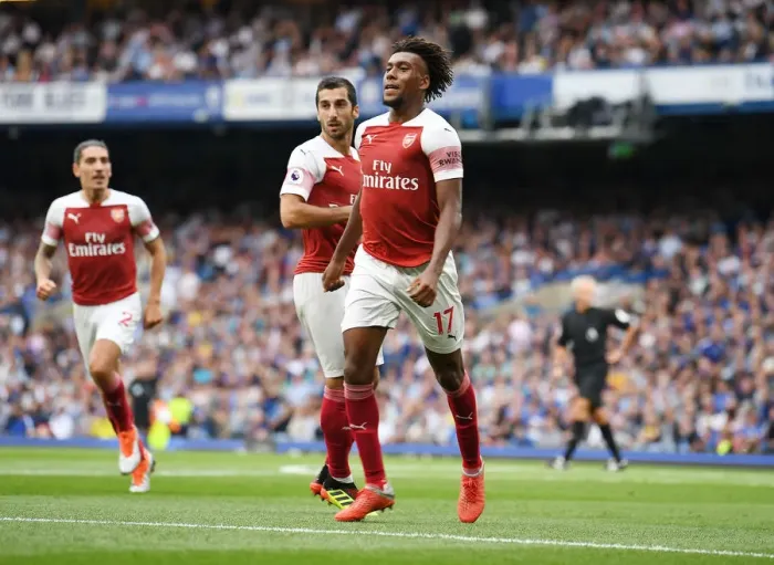 Framed Print : Alex Iwobi Scores the Second: Chelsea vs. Arsenal, Premier League 2018-19