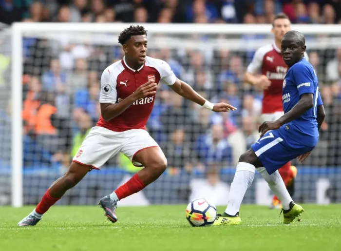 Framed Print : Alex Iwobi vs. N'Golo Kante: Battle at Stamford Bridge - Premier League 2017-18 Framed Print : Alex Iwobi vs. N'Golo Kante: Battle at Stamford Bridge - Premier League 2017-18