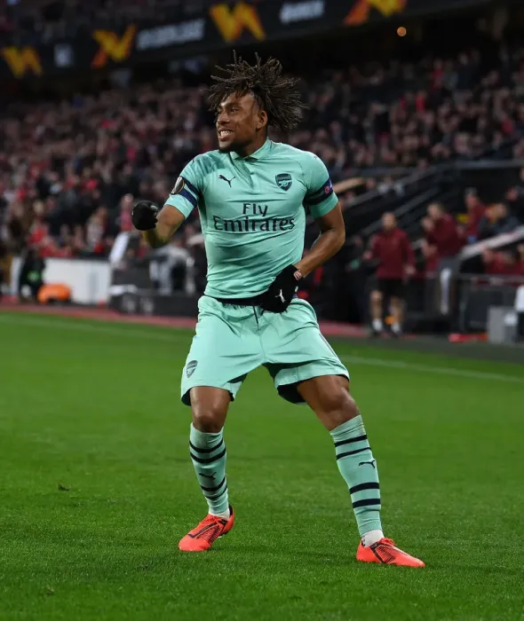 Framed Print : Alex Iwobi's Goal: Arsenal's Victory in Stade Rennais Europa League Clash (2018-19)