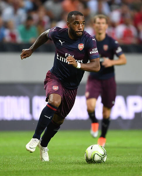 Alex Lacazette in Action for Arsenal against SS Lazio during Pre-Season Friendly in Stockholm, 2018