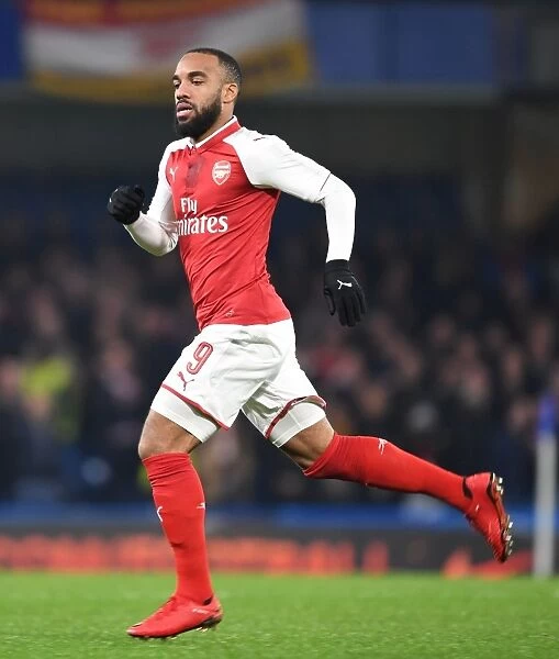 Alex Lacazette in Action: Arsenal vs. Chelsea - Carabao Cup Semi-Final First Leg