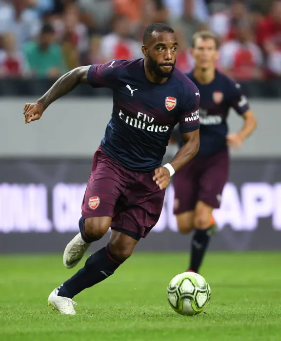 Framed Print : Alex Lacazette in Action: Arsenal vs. SS Lazio, Stockholm 2018 Framed Print : Alex Lacazette in Action: Arsenal vs. SS Lazio, Stockholm 2018
