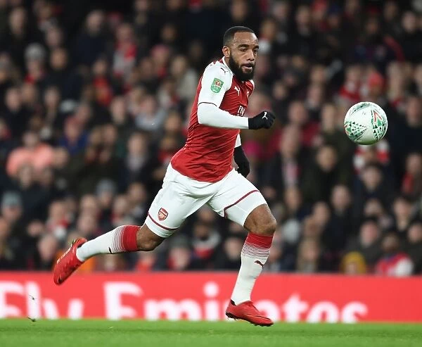 Alex Lacazette in Action: Arsenal vs Chelsea - Carabao Cup Semi-Final