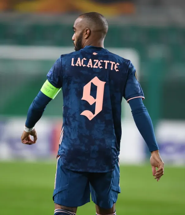 Framed Print : Alex Lacazette in Action: Arsenal vs Rapid Vienna, UEFA Europa League 2020-21