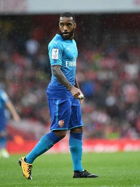 Alex Lacazette in Action: Arsenal vs SL Benfica, Emirates Cup 2017-18