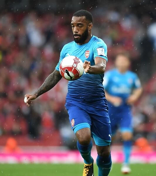 Alex Lacazette in Action: Arsenal vs SL Benfica, Emirates Cup 2017-18