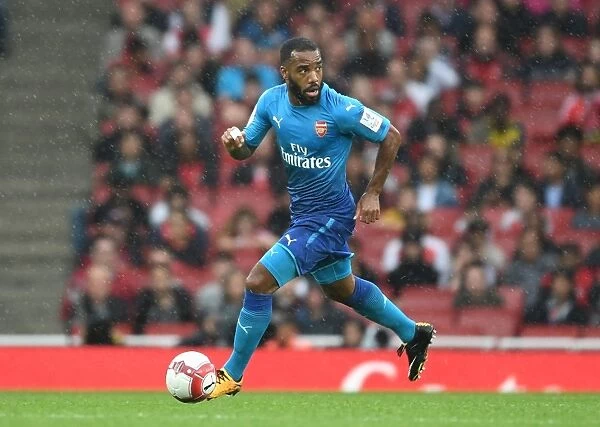 Alex Lacazette in Action: Arsenal vs SL Benfica - Emirates Cup 2017-18