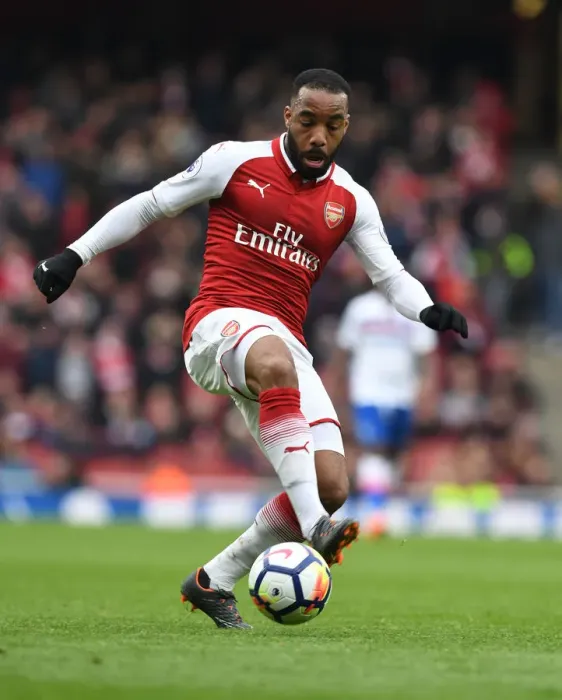 Framed Print : Alex Lacazette in Action: Arsenal vs Stoke City, Premier League 2017-18 Framed Print : Alex Lacazette in Action: Arsenal vs Stoke City, Premier League 2017-18