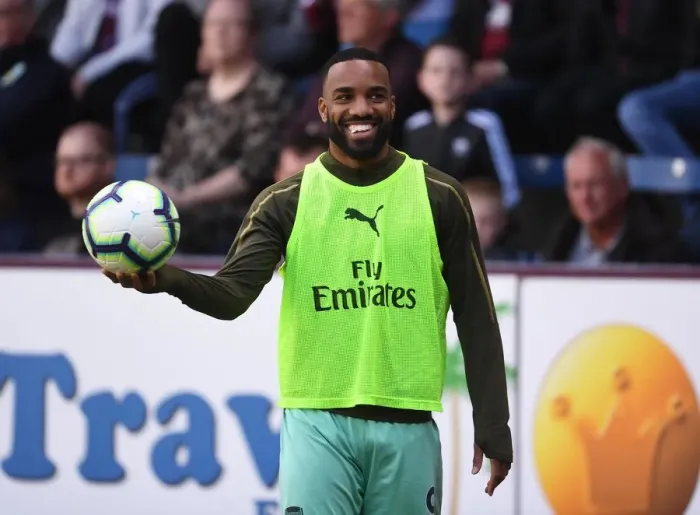 Framed Print : Alex Lacazette in Action: Burnley vs Arsenal, Premier League 2018-19