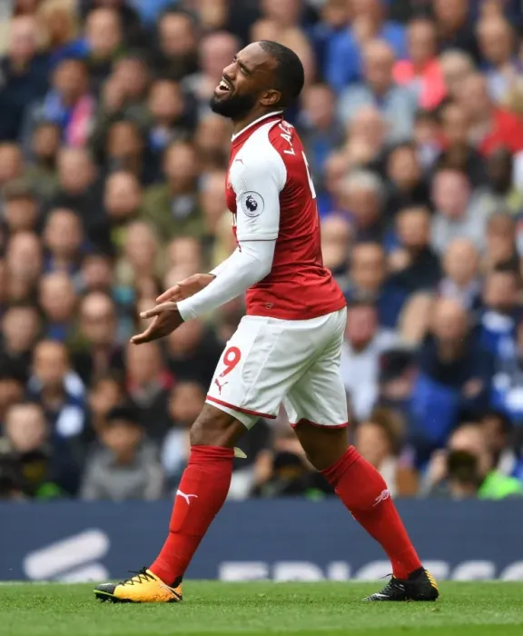 Framed Print : Alex Lacazette in Action: Chelsea vs. Arsenal, Premier League 2017-18 Framed Print : Alex Lacazette in Action: Chelsea vs. Arsenal, Premier League 2017-18