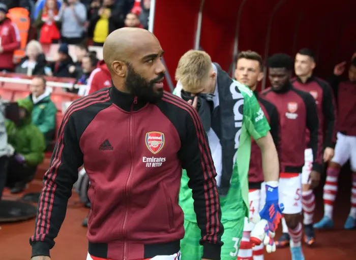 Framed Print : Alex Lacazette: Arsenal's Ready Warrior for Brentford Battle in Premier League