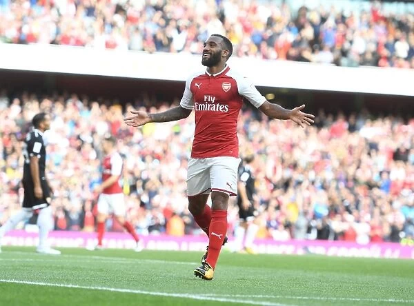 Alex Lacazette Scores for Arsenal Against Sevilla at Emirates Cup 2017-18: Celebrating His First Goal