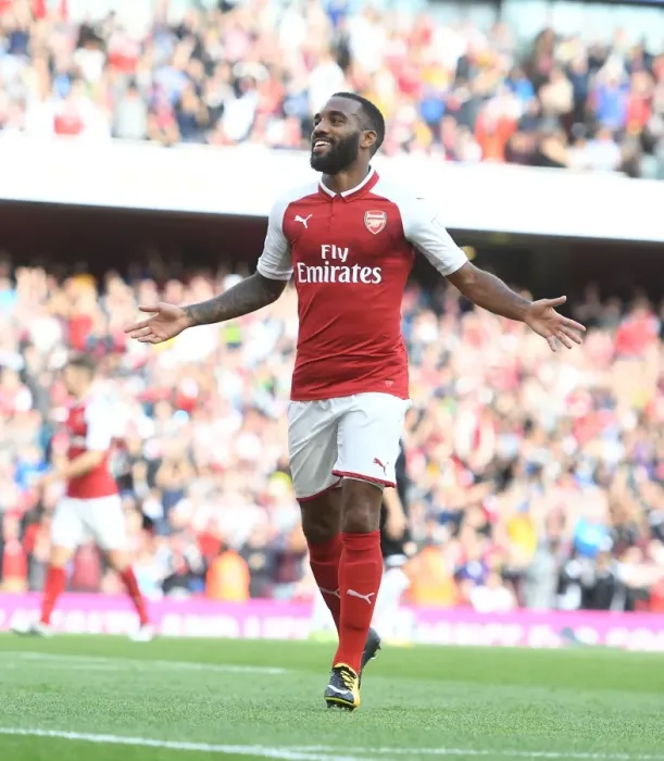 Framed Print : Alex Lacazette Scores the Opener: Arsenal vs Seville, Emirates Cup 2017-18