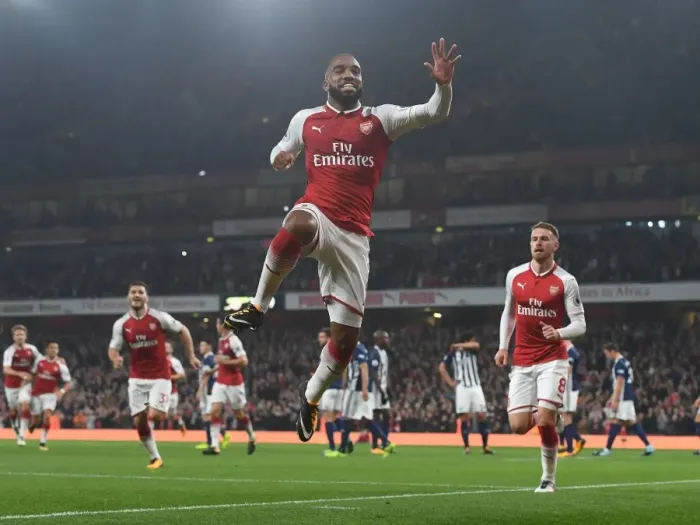 Framed Print : Alex Lacazette's Game-Winning Goal: Arsenal vs West Bromwich Albion, Premier League 2017-18