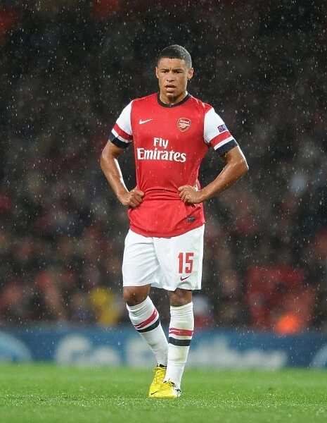 Alex Oxlade-Chamberlain in Action for Arsenal against Olympiacos, UEFA Champions League 2012-13