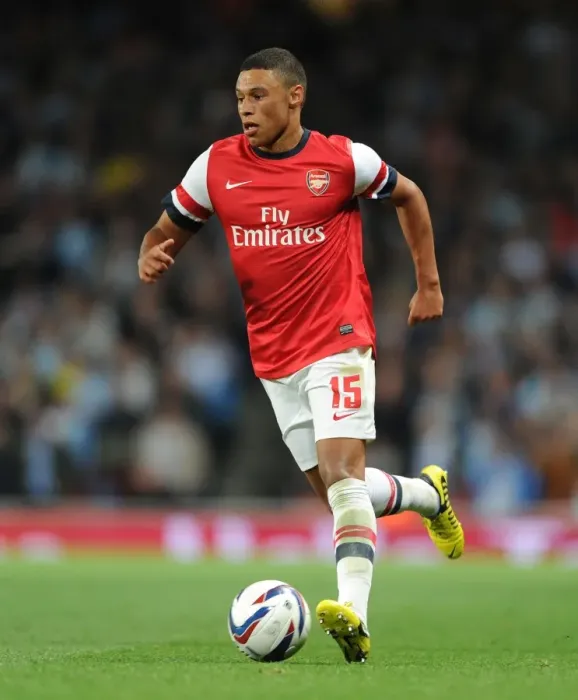 Framed Print : Alex Oxlade-Chamberlain in Action for Arsenal against Coventry City - Capital One Cup 2012-13