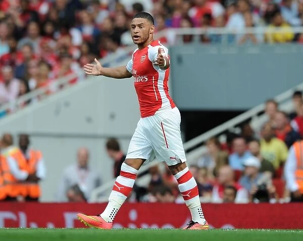 Alex Oxlade-Chamberlain in Action: Arsenal vs Benfica, Emirates Cup 2014
