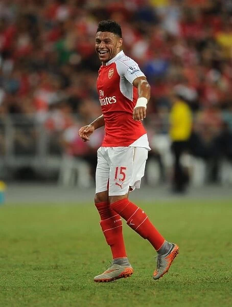 Alex Oxlade-Chamberlain in Action: Arsenal vs. Everton at the 2015 Barclays Asia Trophy, Singapore