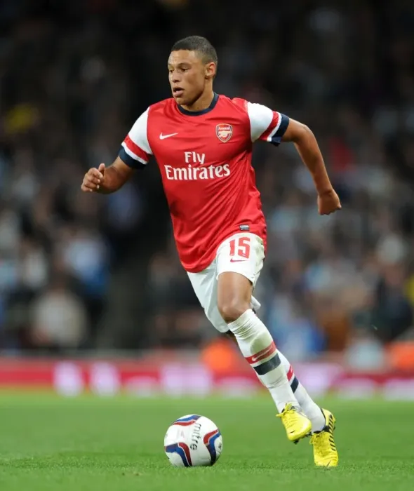 Framed Print : Alex Oxlade-Chamberlain in Action for Arsenal vs Coventry City, Capital One Cup 2012-13