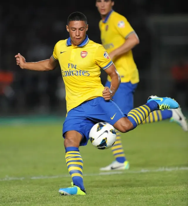 Framed Print : Alex Oxlade-Chamberlain in Action: Arsenal vs Indonesia All-Stars (2013)