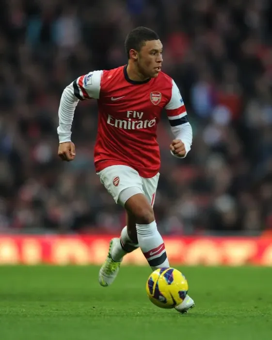 Framed Print : Alex Oxlade-Chamberlain in Action for Arsenal against West Bromwich Albion (2012-13)