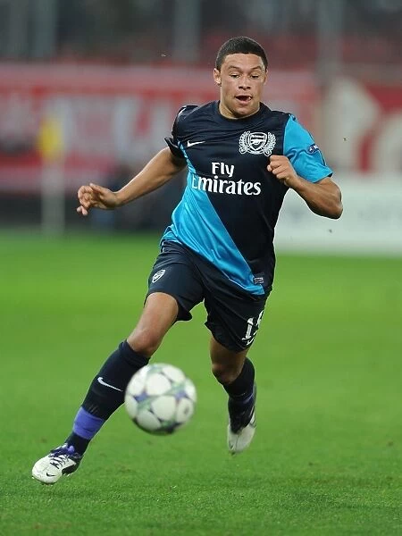 Alex Oxlade-Chamberlain in Action: Olympiacos v Arsenal, UEFA Champions League 2011-12