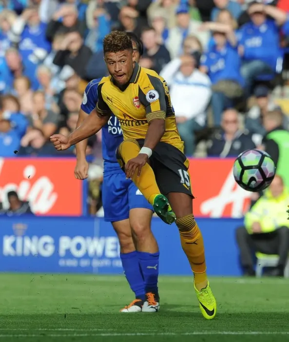 Framed Print : Alex Oxlade-Chamberlain (Arsenal). Leicester City 0: 0 Arsenal Framed Print : Alex Oxlade-Chamberlain (Arsenal). Leicester City 0: 0 Arsenal