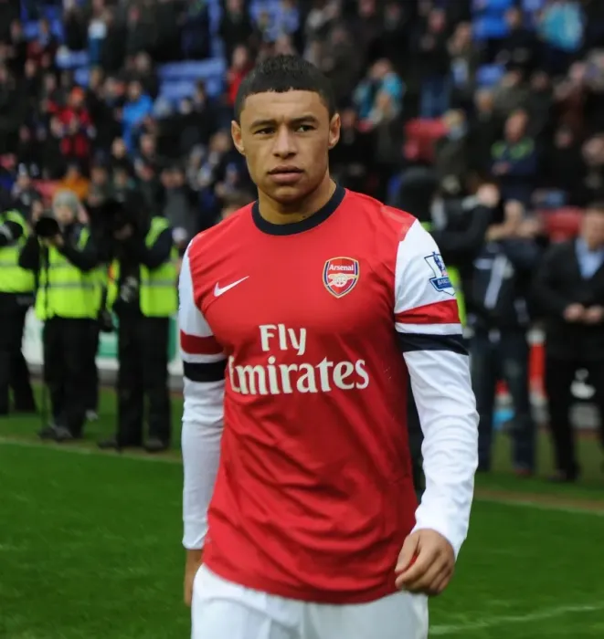 Framed Print : Alex Oxlade-Chamberlain: Arsenal Star Before Wigan Athletic Clash (2012-13)